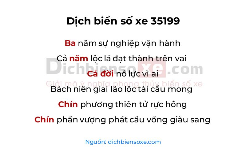 Dịch thơ biển số 35199