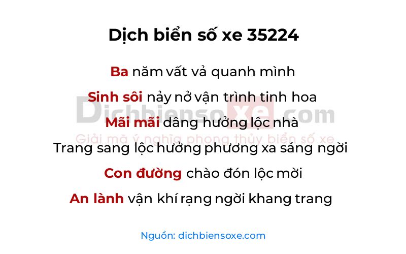 Dịch thơ biển số 35224