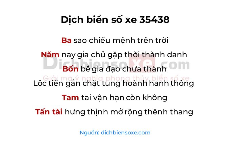 Dịch thơ biển số 35438