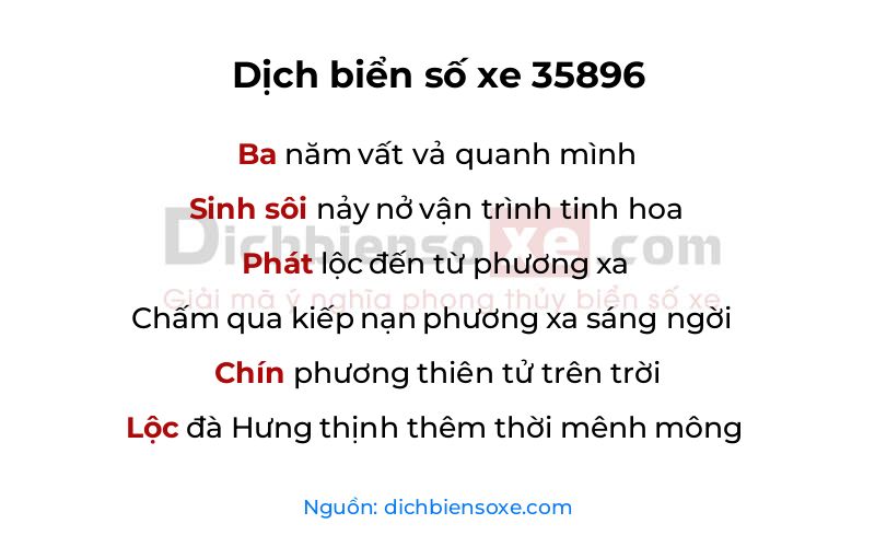 Dịch thơ biển số 35896