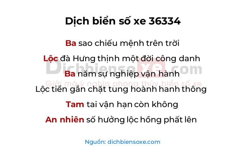 Dịch thơ biển số 36334