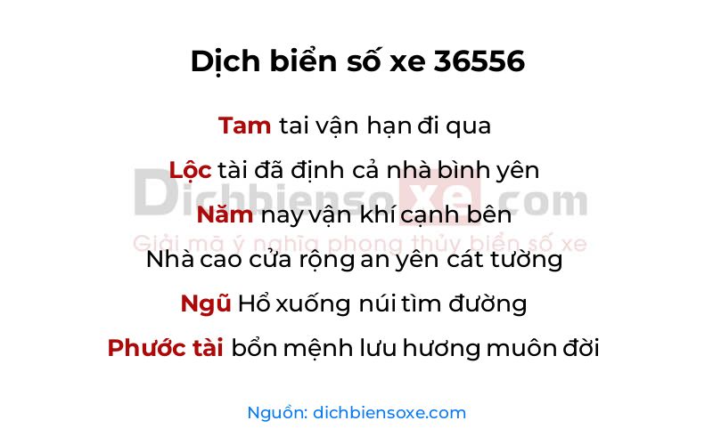Dịch thơ biển số 36556