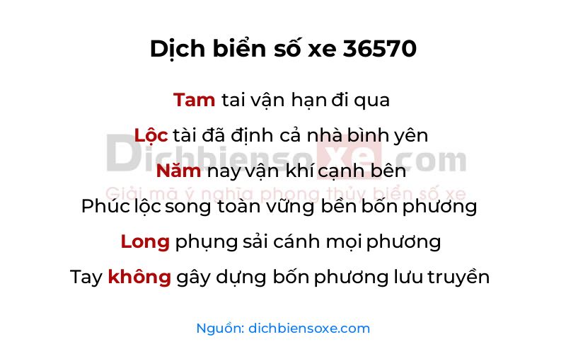 Dịch thơ biển số 36570