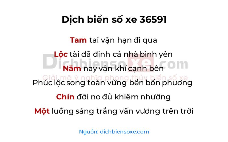 Dịch thơ biển số 36591