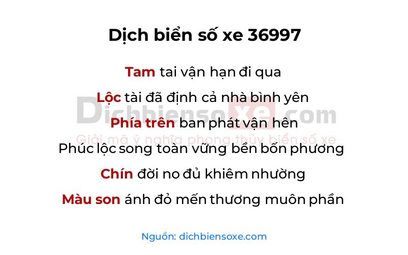Dịch thơ biển số 36997