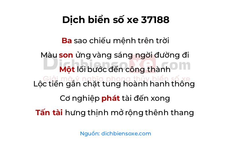 Dịch thơ biển số 37188