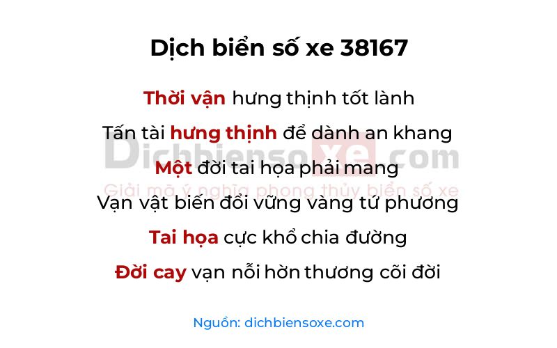 Dịch thơ biển số 38167