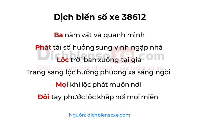 Dịch thơ biển số 38612