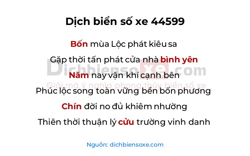 Dịch thơ biển số 44599