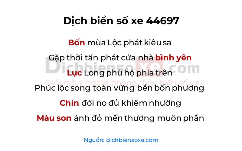 Dịch thơ biển số 44697