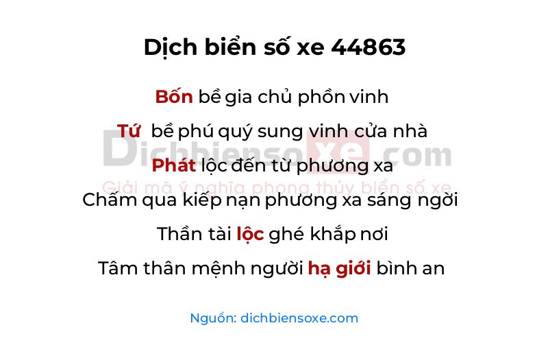 Dịch thơ biển số 44863