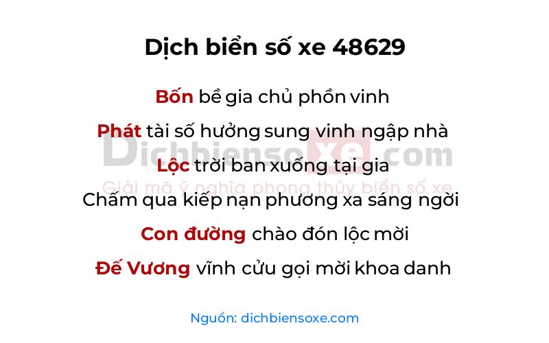 Dịch thơ biển số 48629