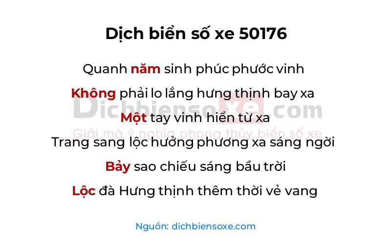 Dịch thơ biển số 50176