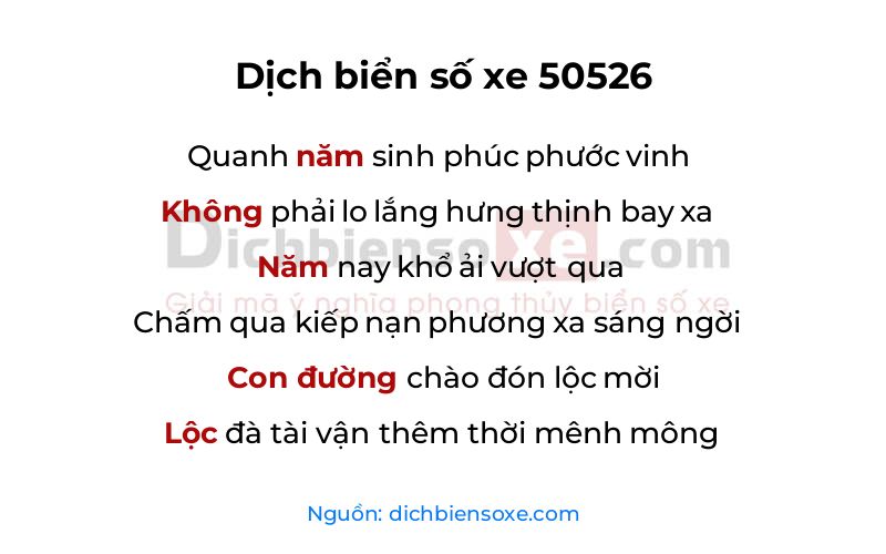 Dịch thơ biển số 50526