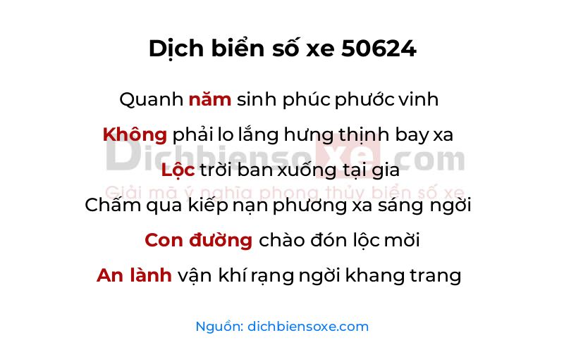 Dịch thơ biển số 50624