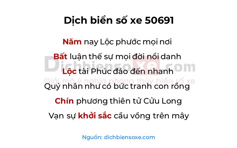 Dịch thơ biển số 50691