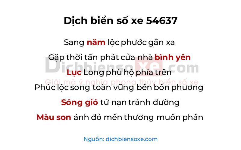 Dịch thơ biển số 54637