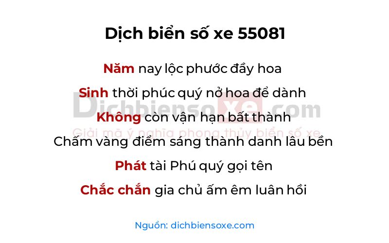 Dịch thơ biển số 55081