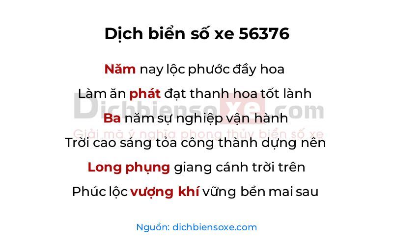 Dịch thơ biển số 56376