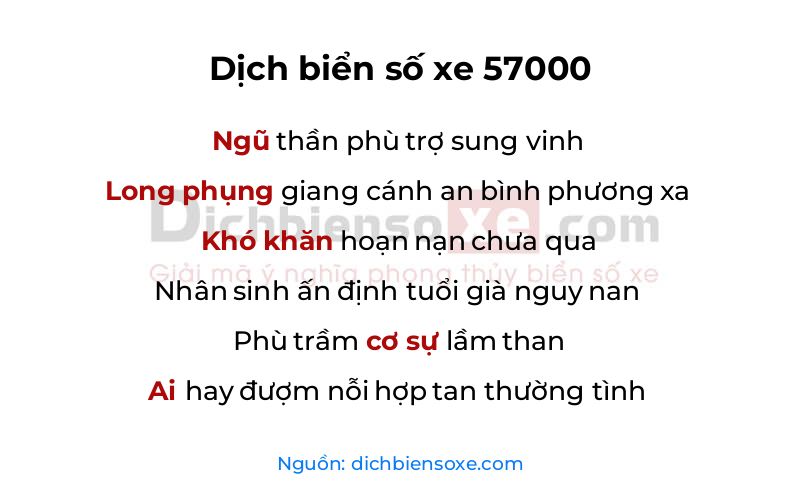 Dịch thơ biển số 57000
