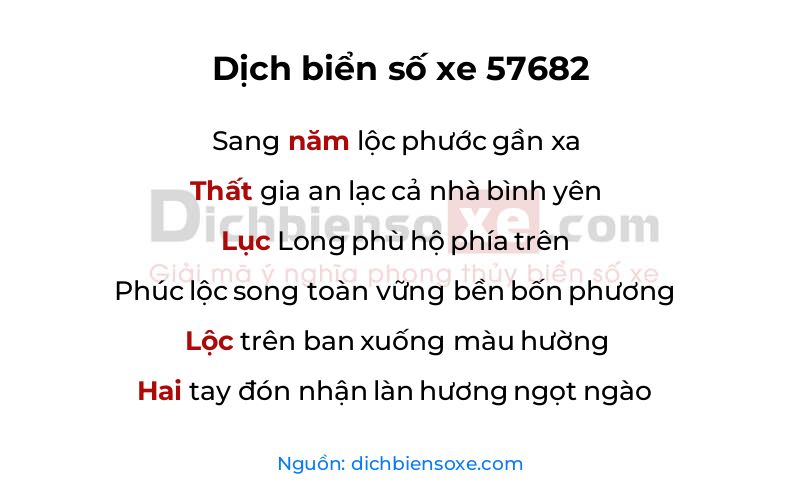 Dịch thơ biển số 57682