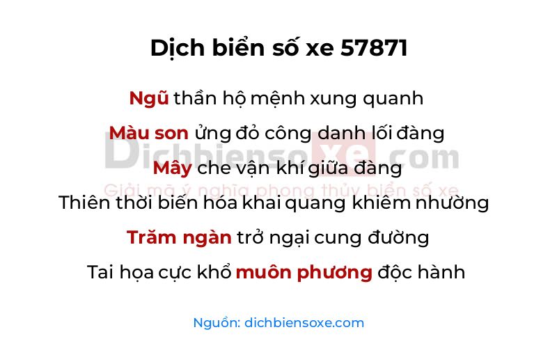 Dịch thơ biển số 57871