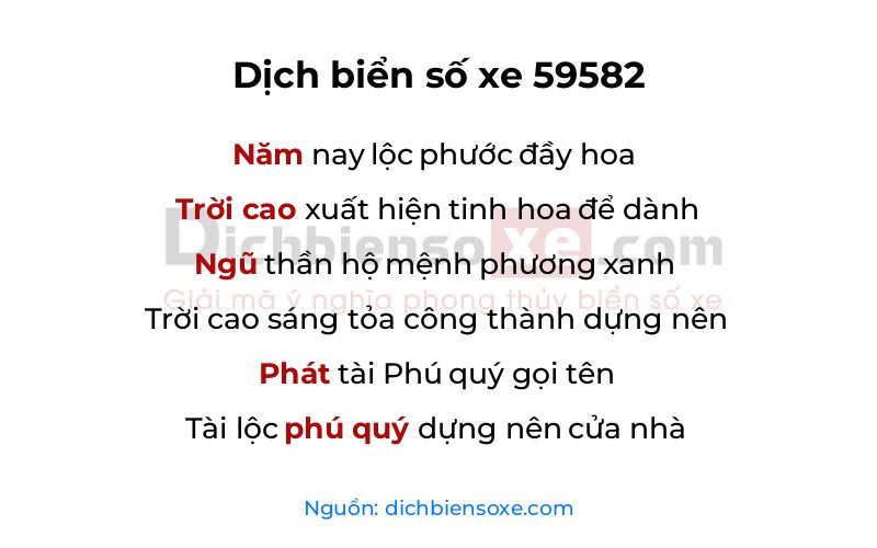 Dịch thơ biển số 59582