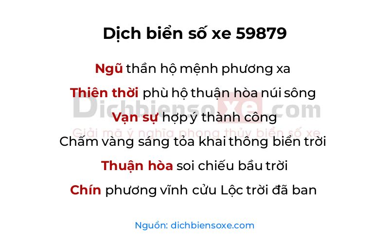 Dịch thơ biển số 59879