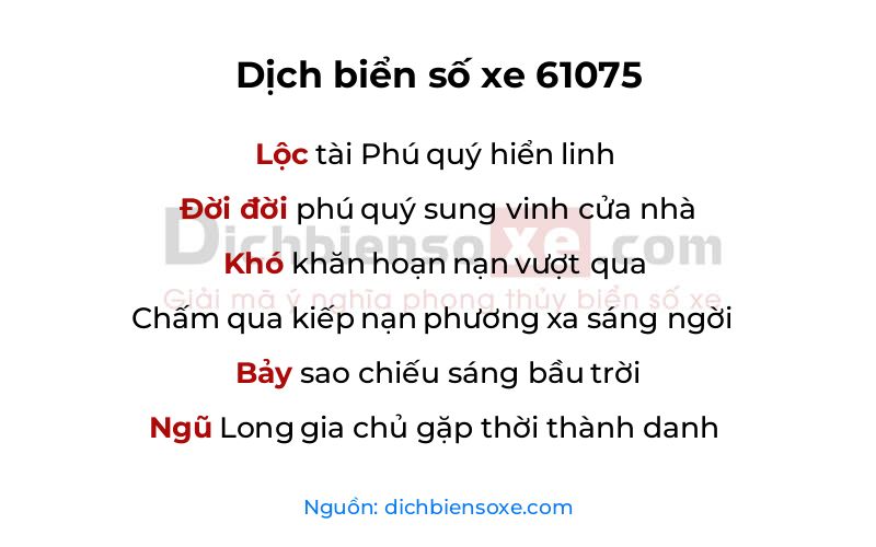 Dịch thơ biển số 61075