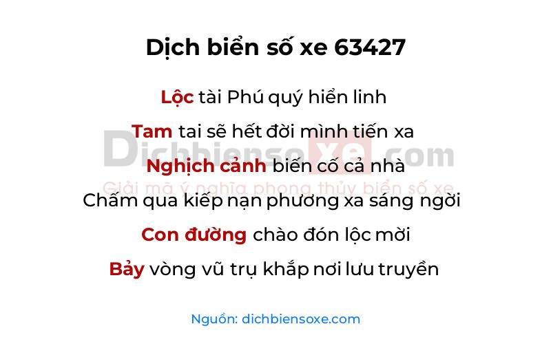 Dịch thơ biển số 63427