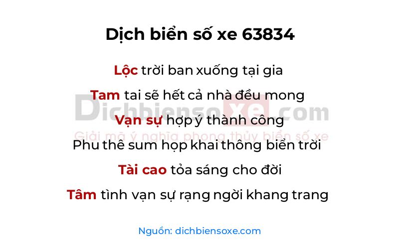 Dịch thơ biển số 63834