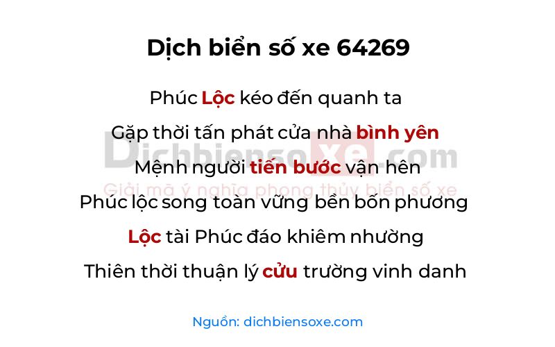 Dịch thơ biển số 64269