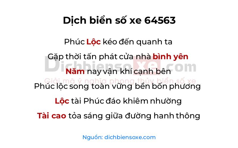 Dịch thơ biển số 64563