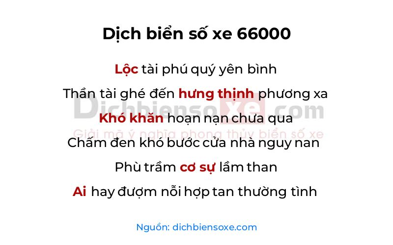 Dịch thơ biển số 66000