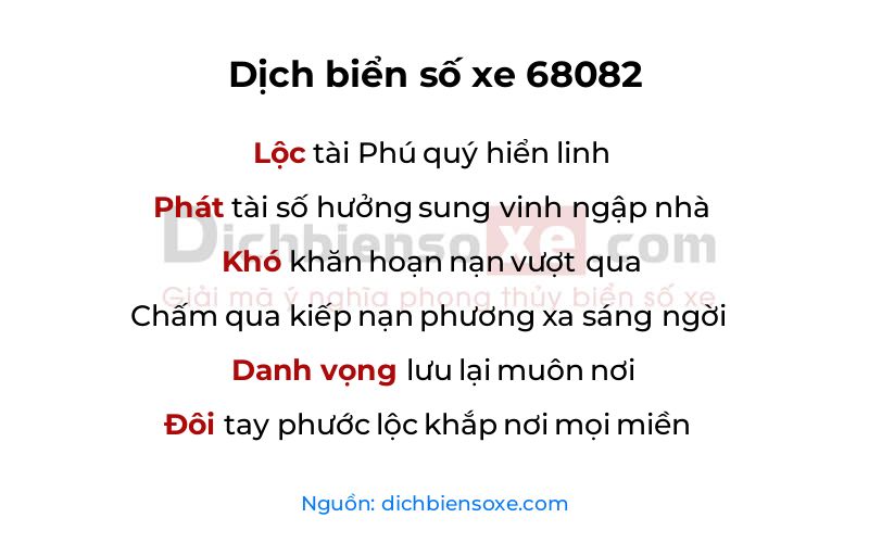Dịch thơ biển số 68082