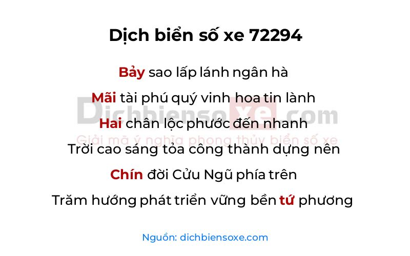 Dịch thơ biển số 72294