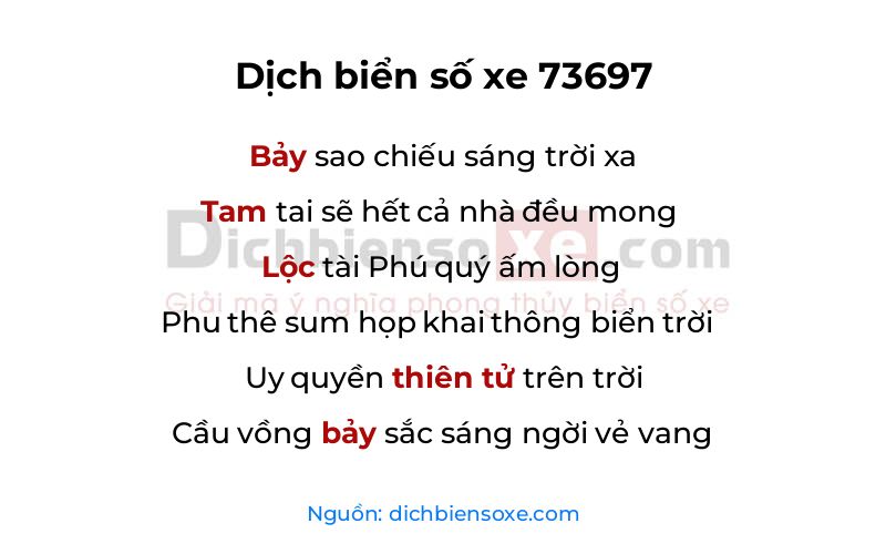 Dịch thơ biển số 73697