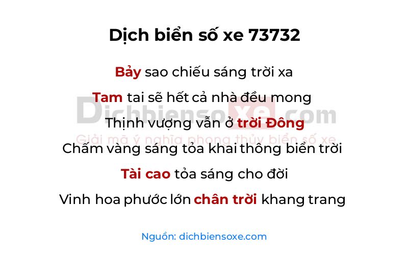 Dịch thơ biển số 73732