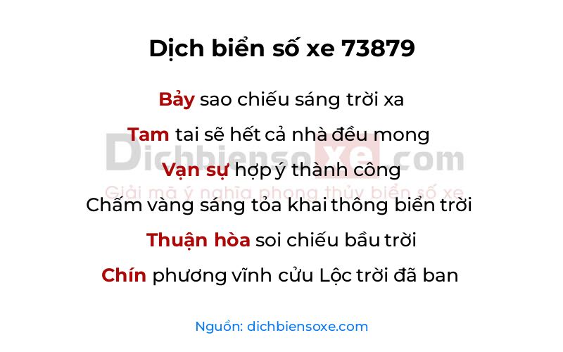 Dịch thơ biển số 73879