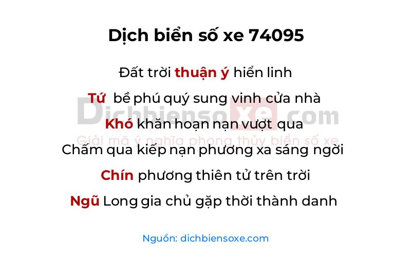 Dịch thơ biển số 74095