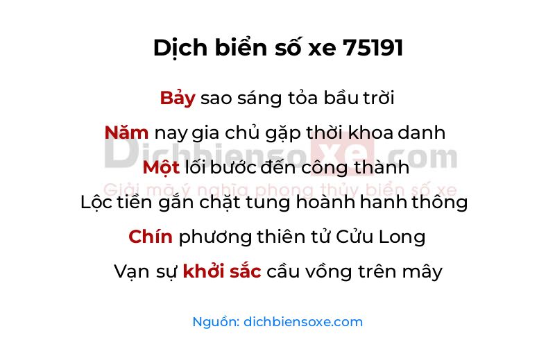 Dịch thơ biển số 75191