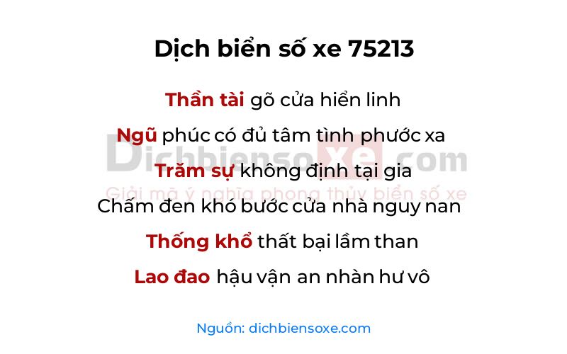 Dịch thơ biển số 75213