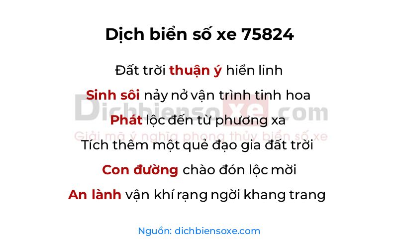 Dịch thơ biển số 75824