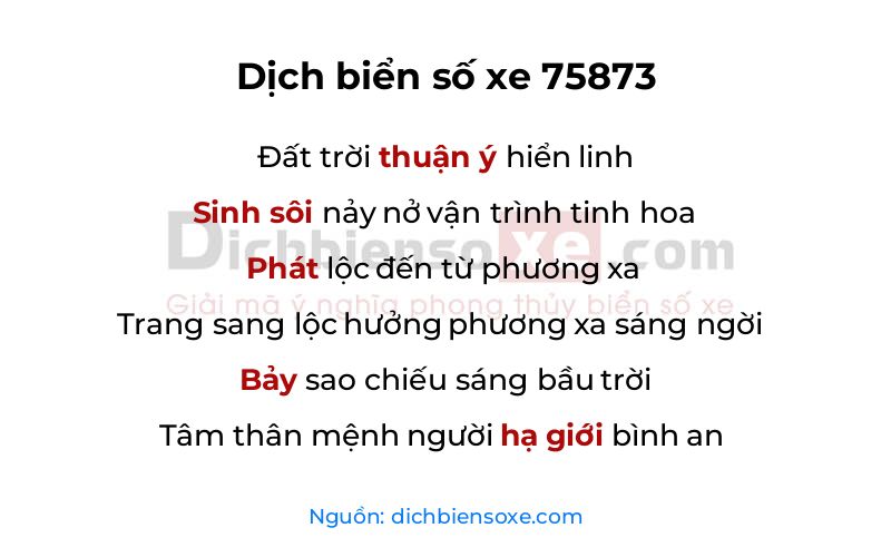Dịch thơ biển số 75873