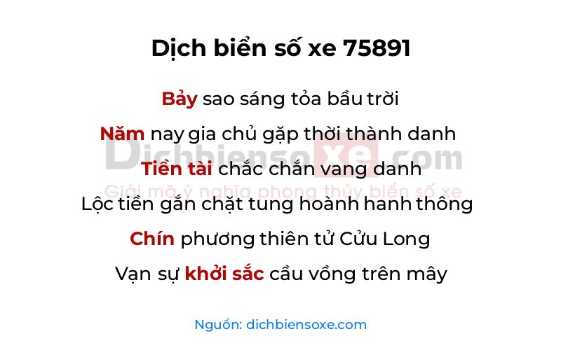 Dịch thơ biển số 75891