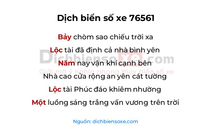 Dịch thơ biển số 76561
