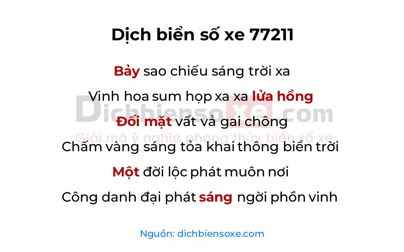 Dịch thơ biển số 77211
