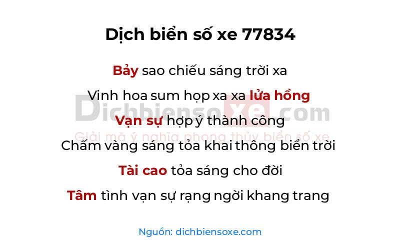Dịch thơ biển số 77834