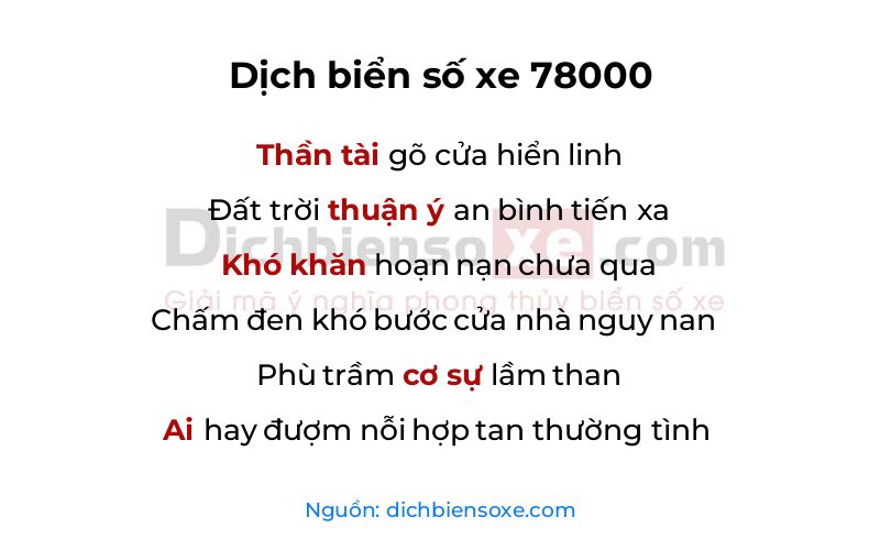 Dịch thơ biển số 78000