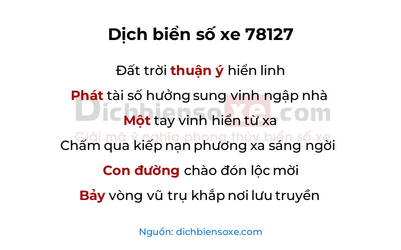 Dịch thơ biển số 78127